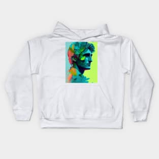 Abstract pop art style portrait of man Kids Hoodie